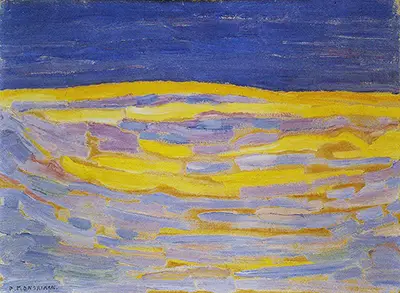 Dune Sketch in Bright Stripes Piet Mondrian